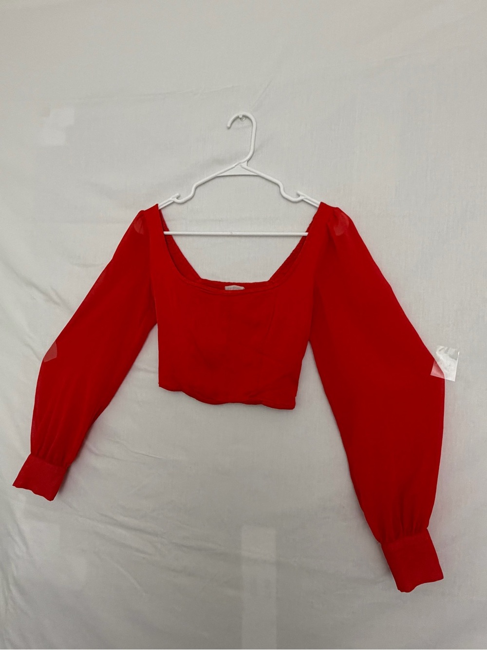 Urban Outfitters Women’s Red Crop Blouse Size XS Excellent (A843) - Picture 2 of 12